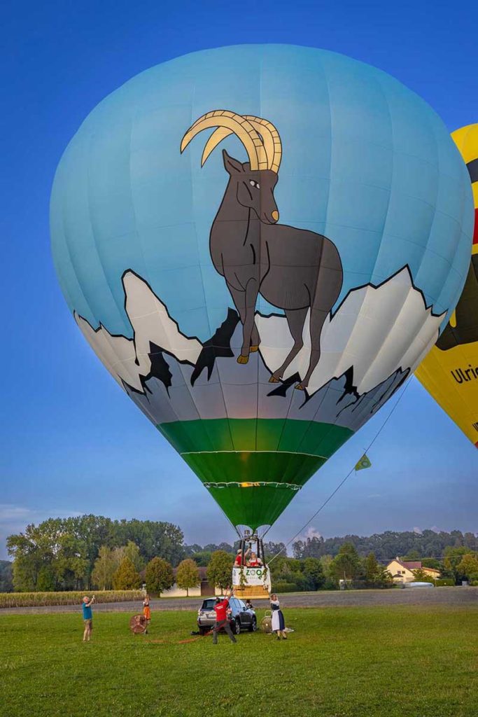 Am 26.8.2022 wurde der neue Heißluftballon für Augsburg D-OURS getauft. "URS", der große Steinbock vom Zoo Augsburg ist geboren.