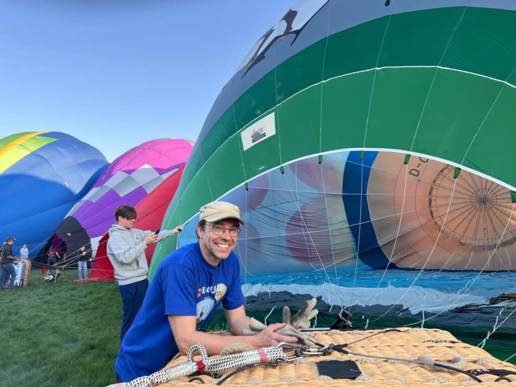 Ballonfahrer Nils Römeling vor dem 1.Ballonstart in Albuquerque